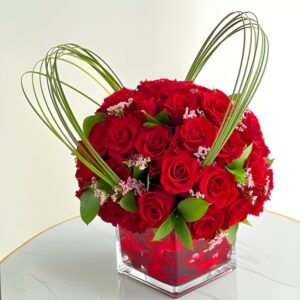 Red Steel Vase